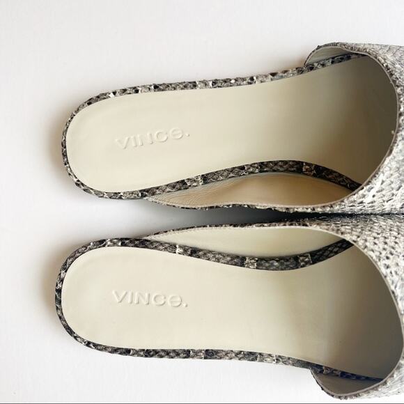 VINCE Gena Snake Print Leather Mule - Picture 5 of 7